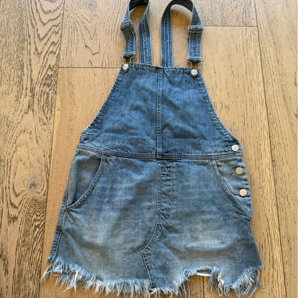 Free People Blue Denim Overalls size 4